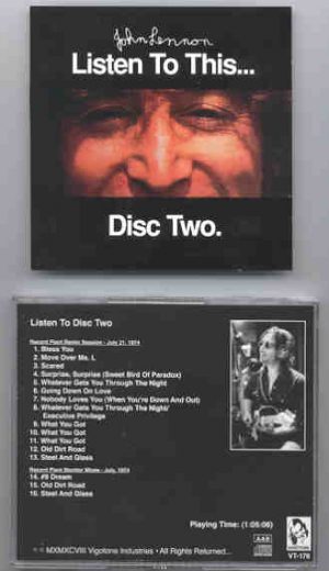 John Lennon - Listen To This Vol.2   ( Vigotone )