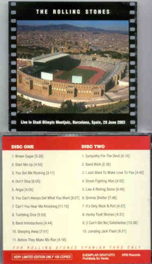 Rolling Stones - Live In Estadi Olimpic Montjuic ( 2 CD!!!!! set ) ( Barcelona , Spain , June 29th , 2003 )