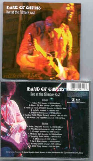 Jimi Hendrix - Live At Fillmore East ( 2 CD Set ) Band Of Gypsies