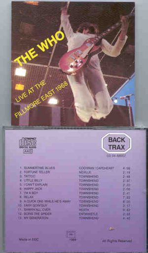 The Who - Live At Fillmore East 1968 ( Back Trax )