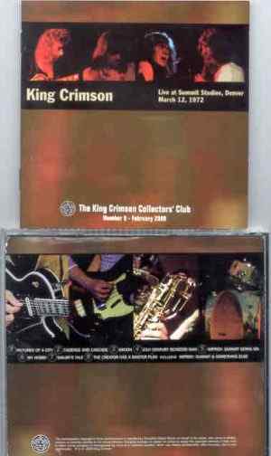King Crimson - Live at Summit Studios , Denver  ( March 12th , 1972 )