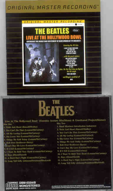 The Beatles - Dr. EBBETTS DBM 032 - Live at The Hollywood Bowl - 2 CD ACETATE MIX MONO & UNR. STEREO PROJECT