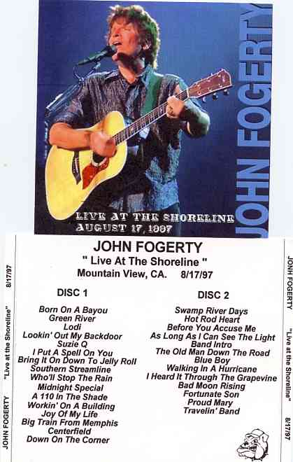 Creedence Clearwater Revival / John Fogerty - Live At The Shoreline ( 2 CD ) ( J. Fogerty live at  Shoreline , Mountain View , California , August 17th , 1997 )