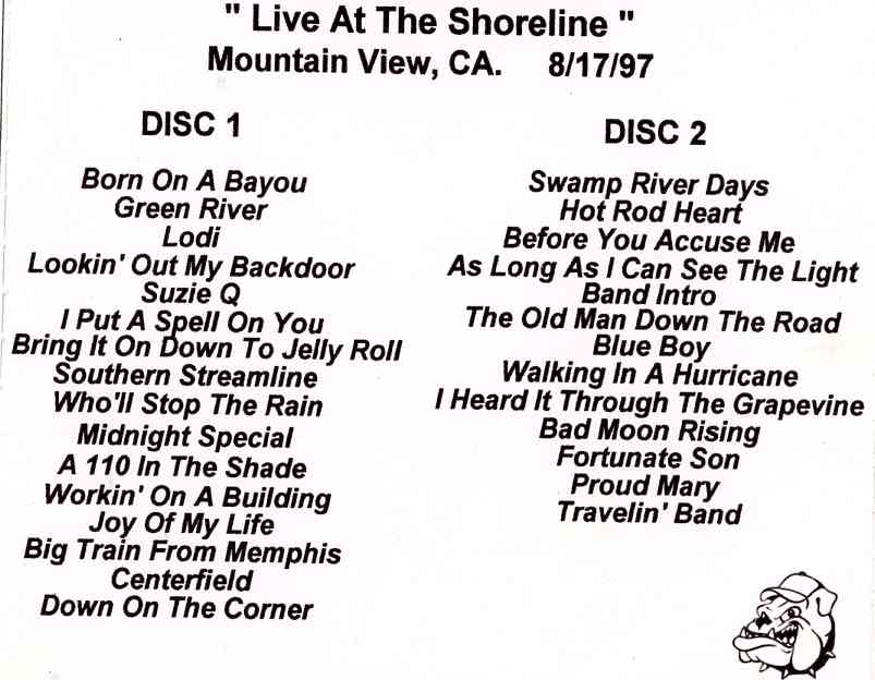 Creedence Clearwater Revival / John Fogerty - Live At The Shoreline ( 2 CD ) ( J. Fogerty live at  Shoreline , Mountain View , California , August 17th , 1997 )