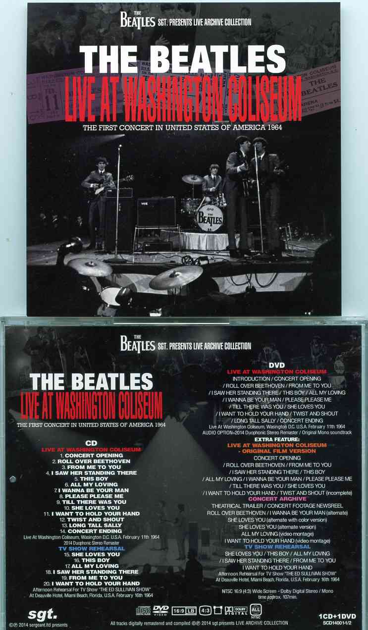 The Beatles - Live At Washington Coliseum (1CD+1DVD) The First Concert In United States Of America 1964 ( 2014 SGT Records )