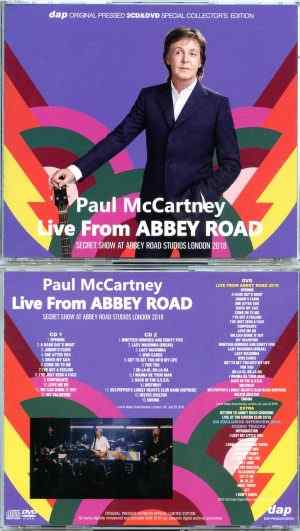 Paul McCartney – Live From Abbey Road – Secret Show at Abbey Road Studios London 2018 (2 CD + 1 DVD)