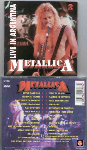 Metallica - Live In Argentina 1993 ( 2 CD SET )( Big Music ) ( Velez Sarsfield Stadium , Buenos Aires , May 8th ,  1993 )