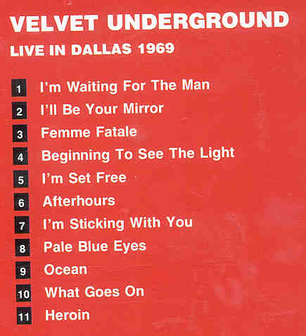 Lou Reed / Velvet Underground - Live In Dallas 1969