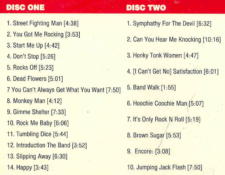 Rolling Stones - Live In Denver ( 2 CD!!!!! SET ) ( Live in Denver , CO , USA , February 1st , 2003 )