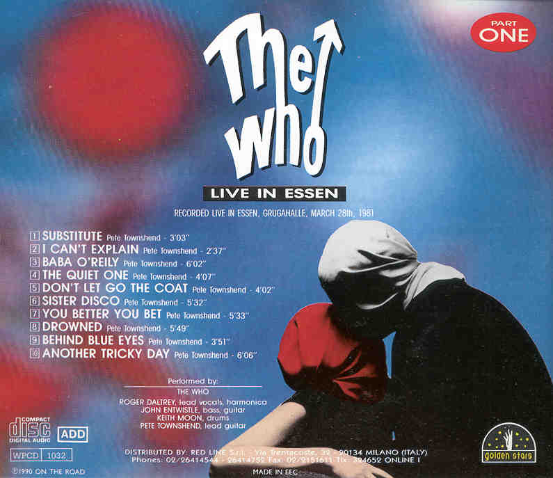 The Who - Live In Essen Vol. 1 ( Essen , Grugahalle , Germany ,  March 28th , 1981 )