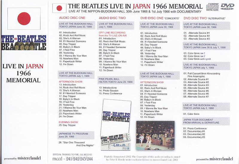 The Beatles - Live In Japan 1966 Memorial ( 2 CD + 2 DVD SET With Slipcase ) ( Misterclaudel )