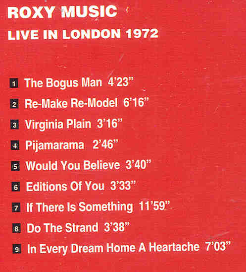Brian Ferry & Roxy Music - Live In London 1972