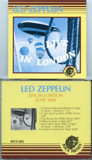 Led Zeppelin - Live In London 1969 ( Black Panther ) ( Broadcast from Playhouse Theatre , London , UK , June 27th , 1969 )