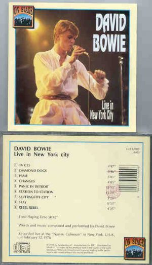 David Bowie - Live In New York City ( February 12th , 1976 ) ( On Stage )