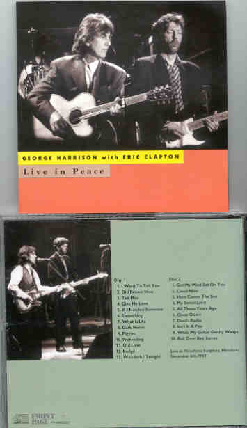 Eric Clapton - Live In Peace ( 2 CD set ) ( Hiroshima Sunplaza , Hiroshima , Japan , December 6th , 1991 )