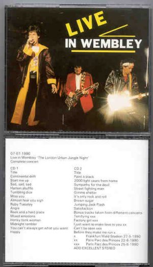 Rolling Stones - Live In Wembley (July 7th , 1990 )( London Urban Jungle Night ) ( 2 CD!!!!! SET )