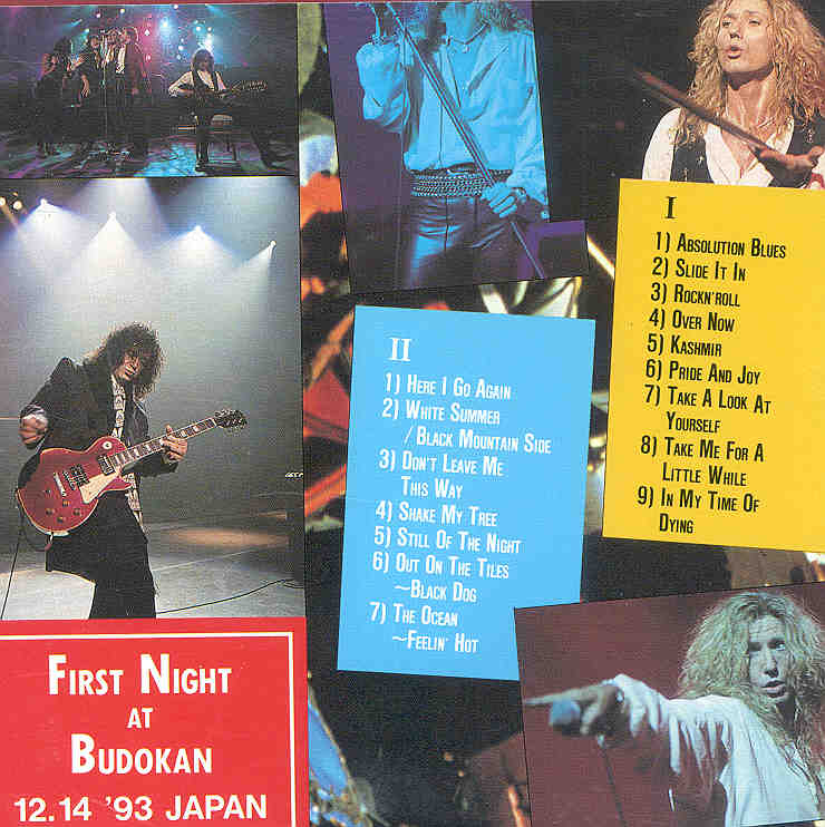 Led Zeppelin - Live On The Road 1993 ( 2 CD set ) ( Coverdale - Page , First Night at Budokan Dec 14th , 1993 )