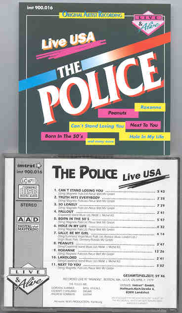 Sting / The Police - Live USA ( Live in the USA 1977 )