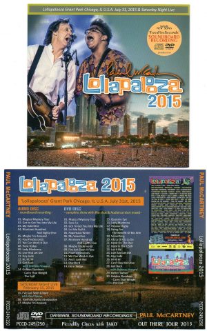 Paul McCartney - Lollapalooza 2015 ( 1 CD - 1 DVD SET )( Piccadilly Circus ) ( Grant Park Chicago , IL , USA , July 31st , 2015 )