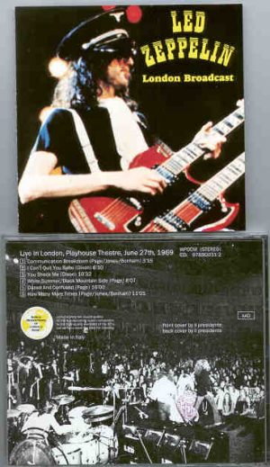 Led Zeppelin - London Broadcast  ( WPOCM ) ( Playhouse Theatre , London , UK  June 27th , 1969 )