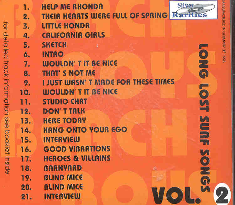 The Beach Boys - Long Lost Surf Songs vol. 2 ( Silver Rarities )
