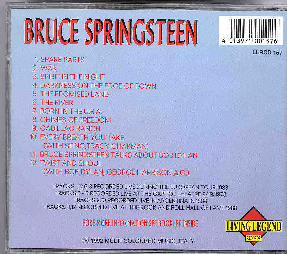 Bruce Springsteen - Lucky People Everywhere ( Living Legend )( Feat. Sting , George Harrison , Bob Dylan )