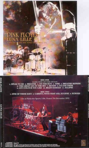 Pink Floyd - Luna Lille ( 2 CD  set ) ( SIGMA ) ( Palais Des Sports , Lille , France , December 7th , 1972 )
