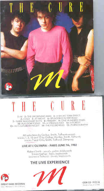 The Cure - M   ( Great Dane Recs )  ( Paris , June 7th , 1982 )