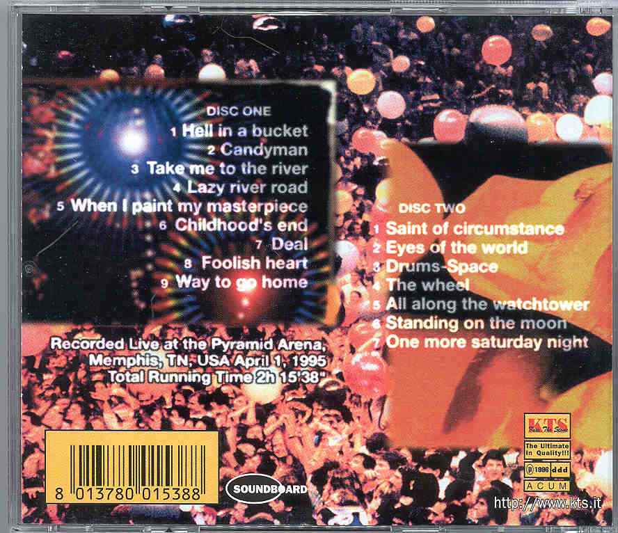 Grateful Dead - Memphis Belle ( 2 CD SET ) ( Pyramid Arena , Memphis , TN , USA , April 1st , 1995 ) ( KTS )