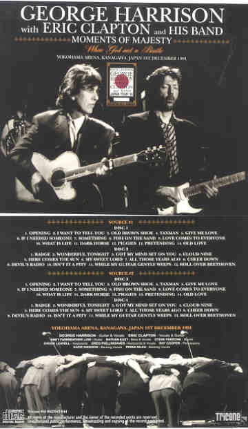 Eric Clapton - Moments Of Majesty ( 4 CD SET ) ( TRICONE ) ( W/ G. Harrison Japan December 1st 1991 )