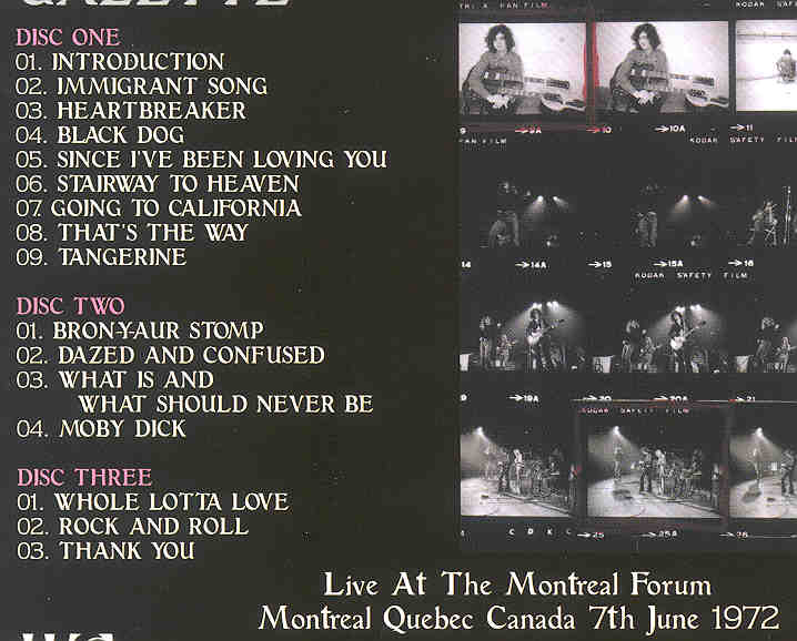 Led Zeppelin - Montreal Gazette ( 3 cd set ) ( Wendy ) ( Montreal , Quebec , Canada , June 7th , 1972 )