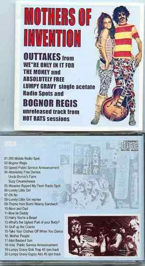 Frank Zappa - The Mothers Of Invention Outtakes ( From We're Only here , Absolutely Free , Lumpy Gravy & Bognor Regis )