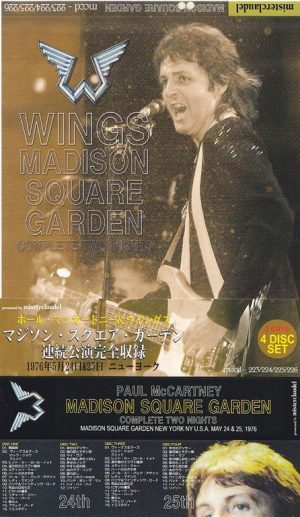 Paul McCartney - Madison Square Garden 1976 Complete Two Nights ( 4 CD )( Misterclaudel )( May 24th and 25th 1976 )
