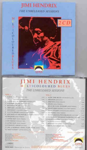 Jimi Hendrix - Multicolored Blues , The Unreleased Sessions ( Luna Recs ) ( 2 CD Set )