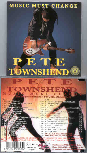 The Who - Music Must Change ( 2 CD!!!!! SET ) ( Red Phantom - Great Dane ) ( Pete Live in New York , Aug 7th , 1993 )