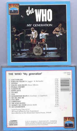 The Who - My Generation ( On Stage Recs ) ( Amsterdam Opera House , September 29th , 1969 )