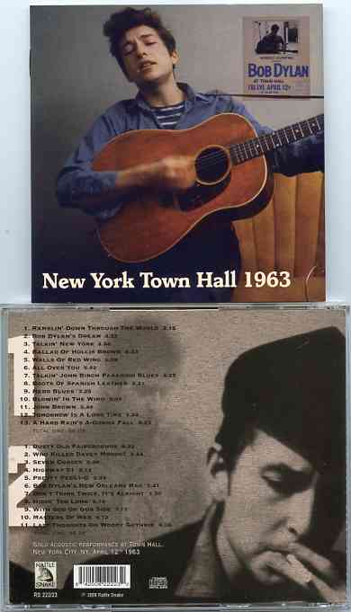 Bob Dylan - New York Town Hall 1963 ( 2 CD set ) ( New York City , NY , April 12th , 1963 )