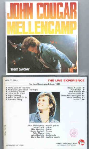 John Cougar Mellencamp - Night Dancing  ( Bloomington , Indiana , 1984 ) ( Great Dane Recs )