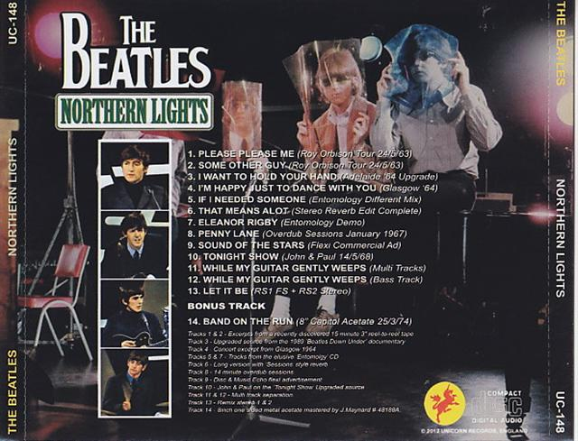 The Beatles - Northern Lights ( 2012 Unicorn ) ( 13 Tracks Plus Bonus Track. () Unicorn Records. UC-148 )