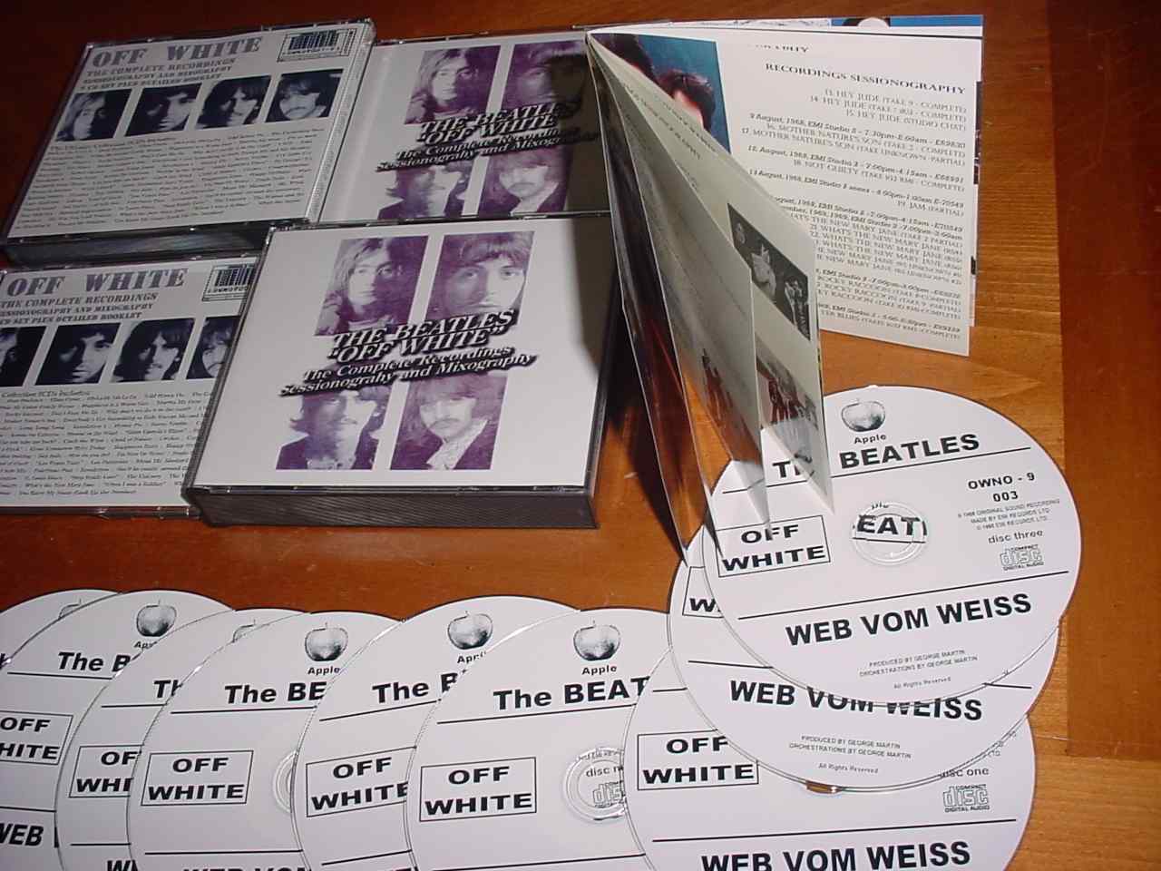 The Beatles - Off White ( 9 CD SET 24 pages Booklet )( The Complete Recordings Sessionography And Mixography )