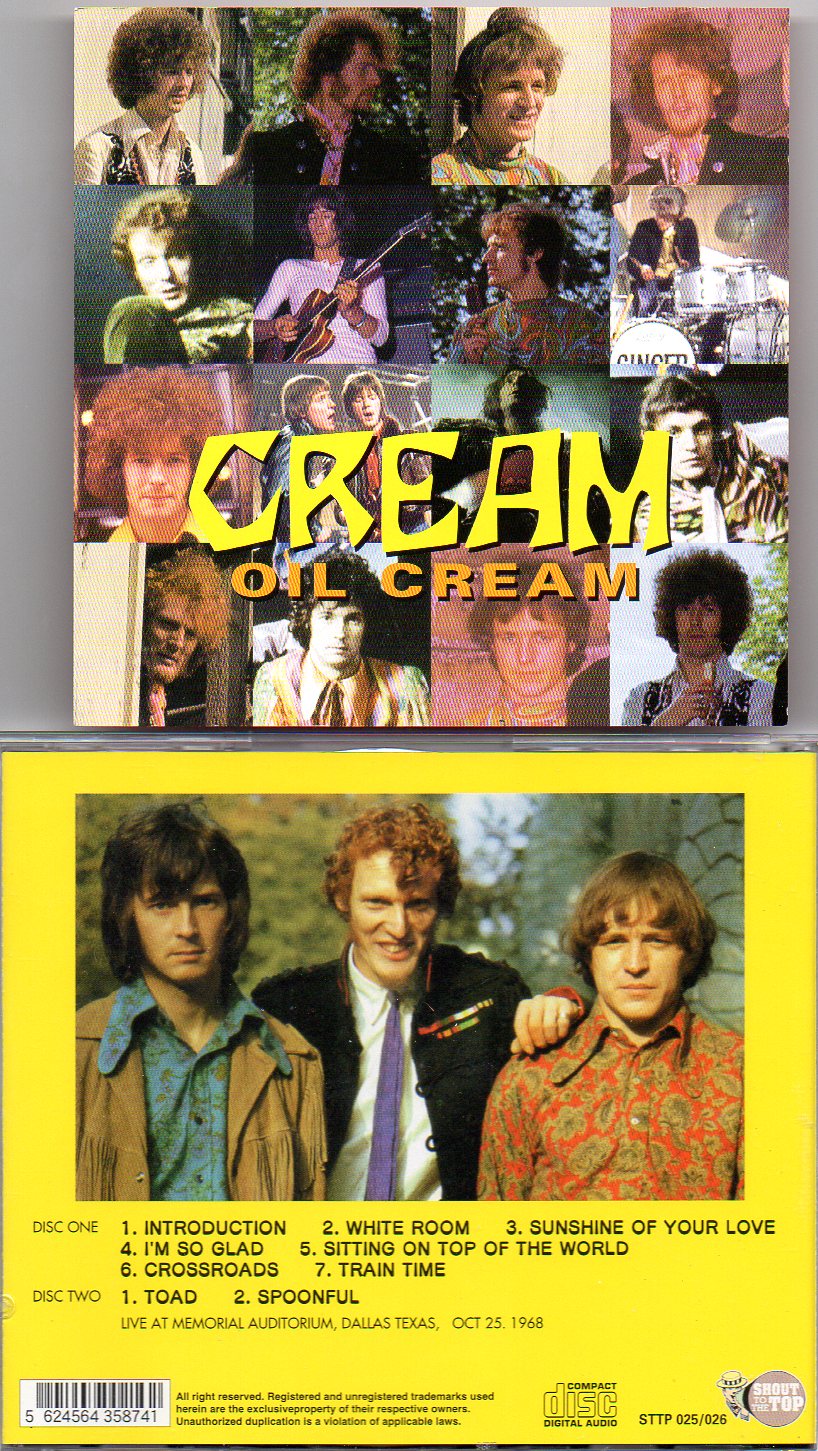 Cream - Oil Cream ( Cream Live At Memorial Auditorium , Dallas , Texas , October 25th , 1968 )