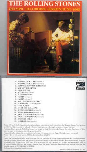 Rolling Stones - Olympic Recording Session , June 1968 ( Invassion Unlimited )
