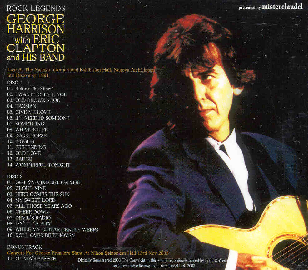 George Harrison - One Moment In Time II ( 2 CD set ) ( Nagoya Int. Hall , Japan , Dec 5th , 1991 ) ( Misterclaudel )