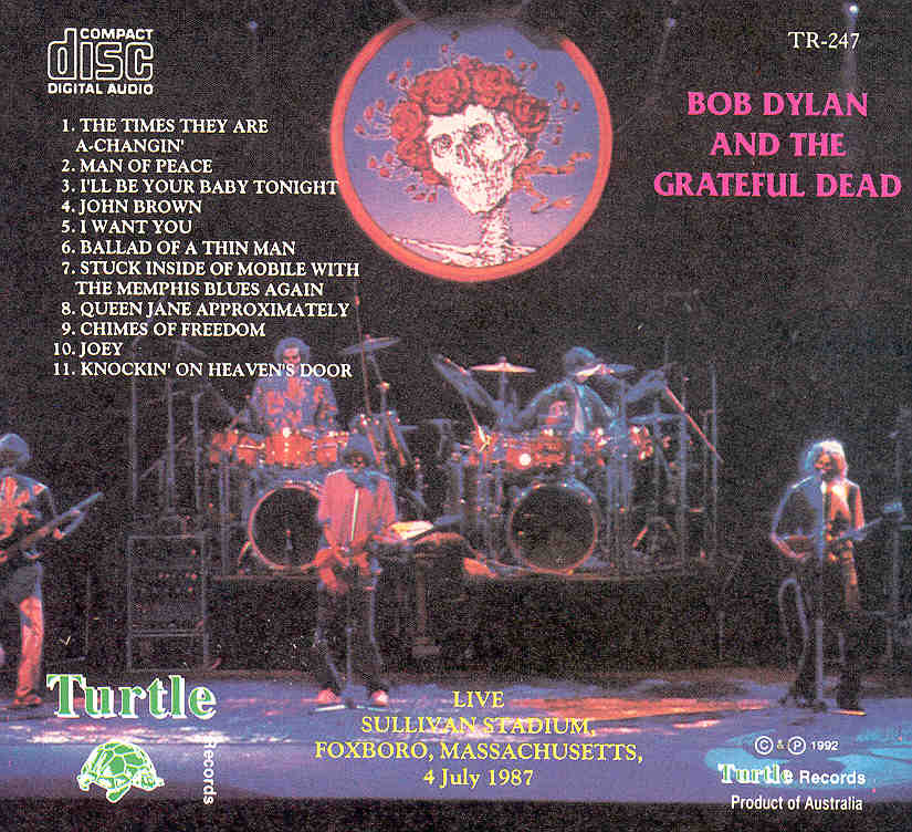 Bob Dylan - Orbiting Uvula ( 2 CD set ) ( W/ Grateful Dead At Sullivan Stadium , Foxboro , Massachusetts , USA , July 4th , 1987 )