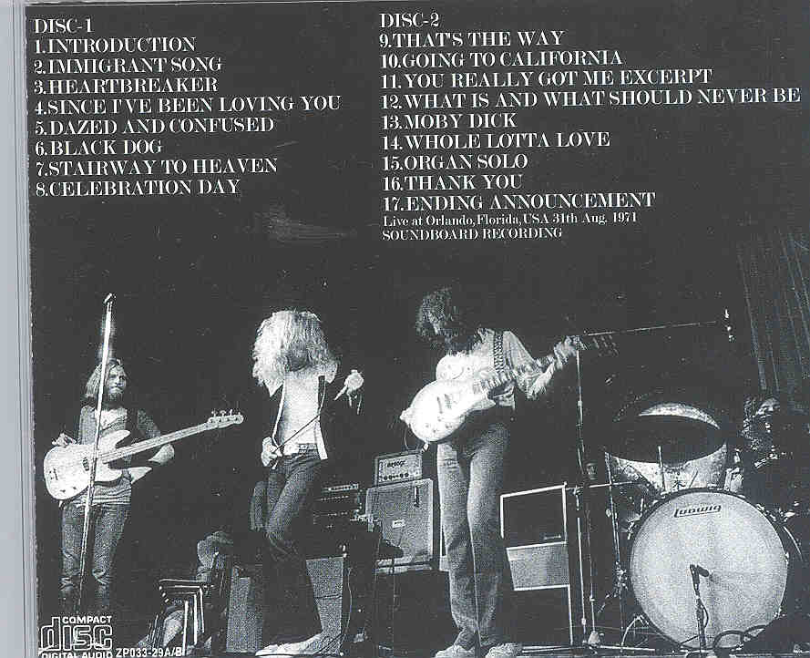 Led Zeppelin - Orlando Magic ( 2 CD SET ) ( Orlando , Florida , Aug 31st , 1971 )