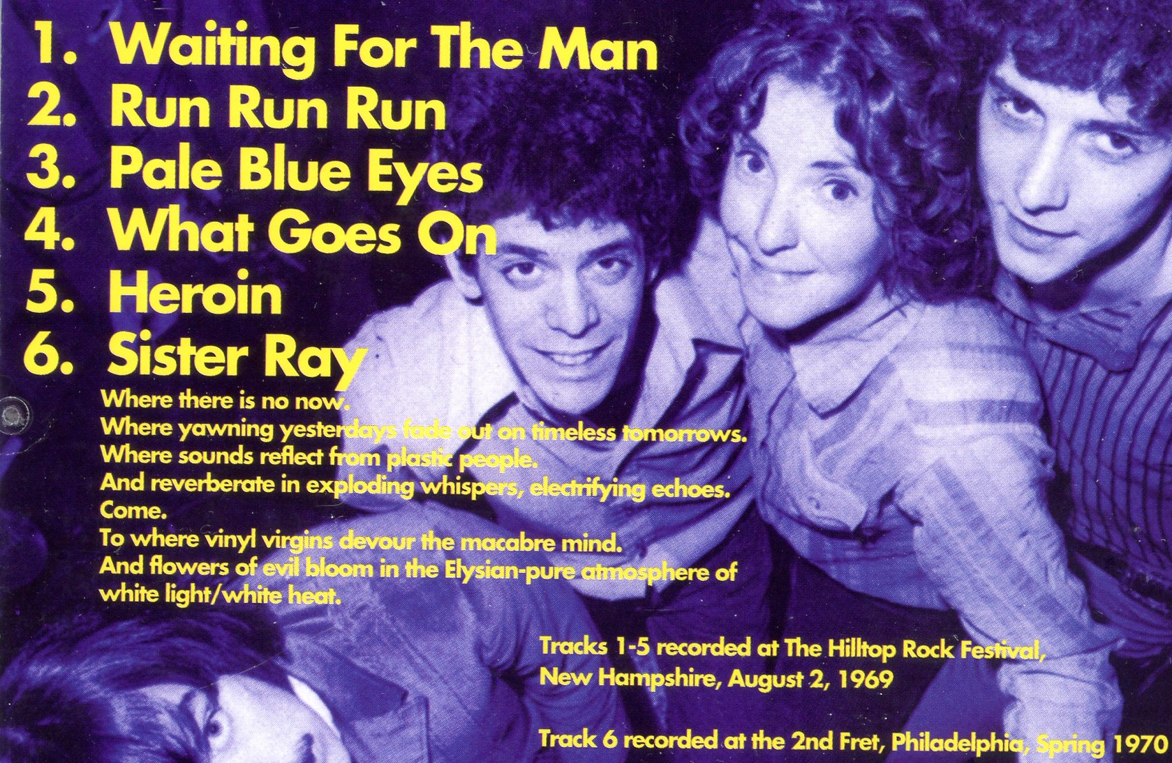 Lou Reed / Velvet Underground - Ostrich / Hilltop ( Live at The Hilltop Rock Festival , New Hampshire , August 2nd , 1969 plus Bonustrack Philly 1970 )