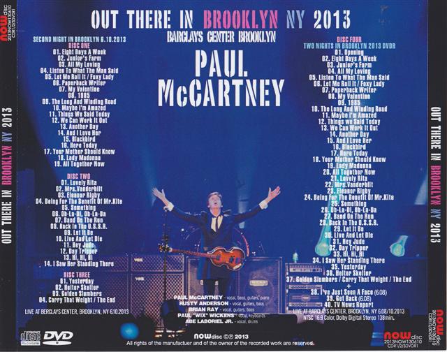 Paul McCartney - Out There In Brooklyn , NY , 2013 ( 3 CD - 1 DVD ) ( Barclays Center , NY , USA , June 8th & 10th , 2013 )