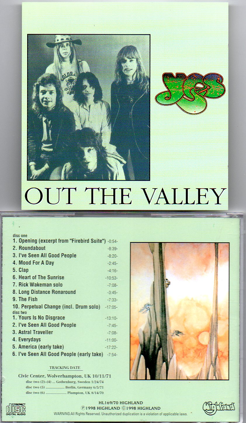 Yes - Out The Valley ( Highland ) ( 2 CD!!!!! SET ) ( Civic Center , Wolverhampton , UK , October 11th , 1971 )