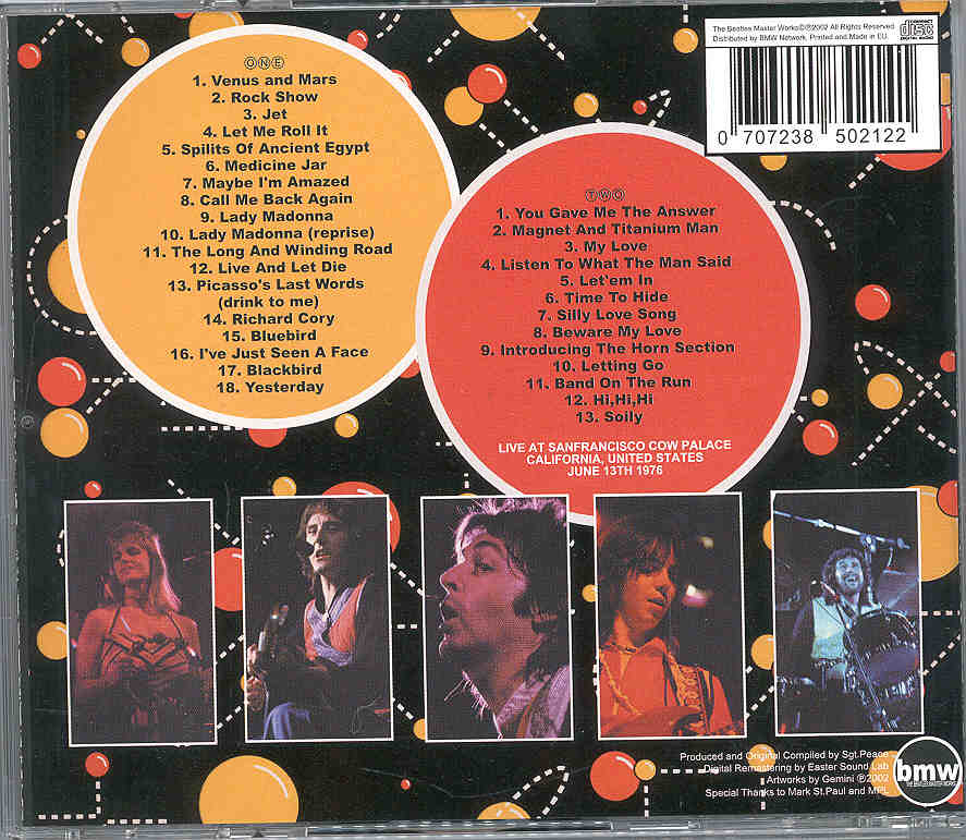 Paul McCartney - Wings Over Frisco ( San Francisco , CA , USA , June 13th , 1976 ) ( 2 CD set ) ( BMW )