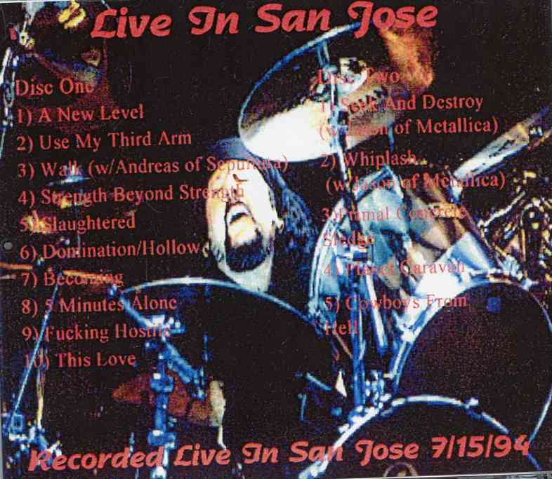 Pantera - Live in San Jose ( 2 CD set ) ( July 15th , 1994 )